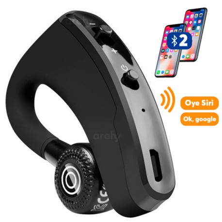 Audífono Auricular Manos Libres Bluetooth 5.0 Inalámbrico con Activación de Comando de Voz Cancelación de Ruido para iPhone y A — accesorios para celular